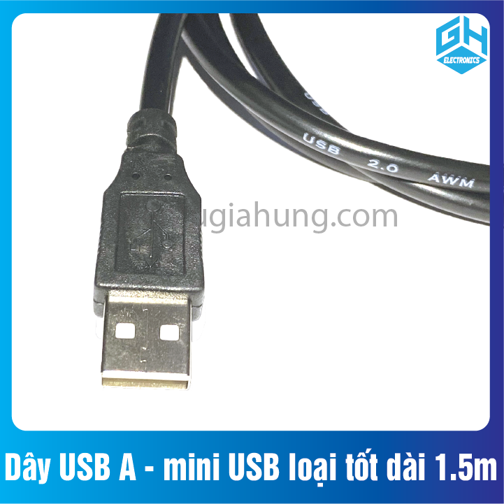 Dây USB A - mini USB loại tốt dài 150cm (1.5m)