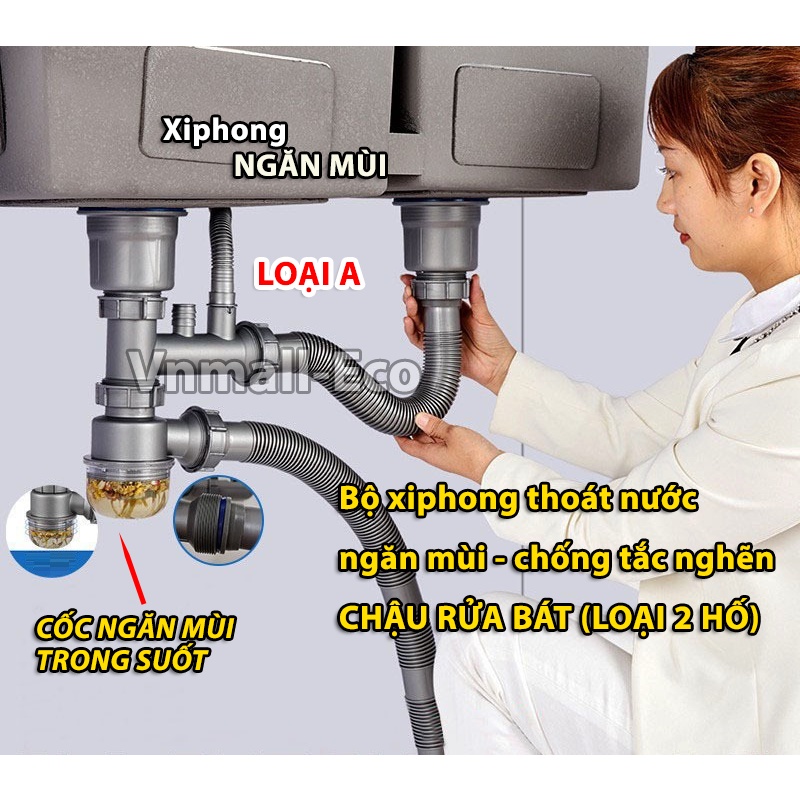 Sink drain clog prevent smell