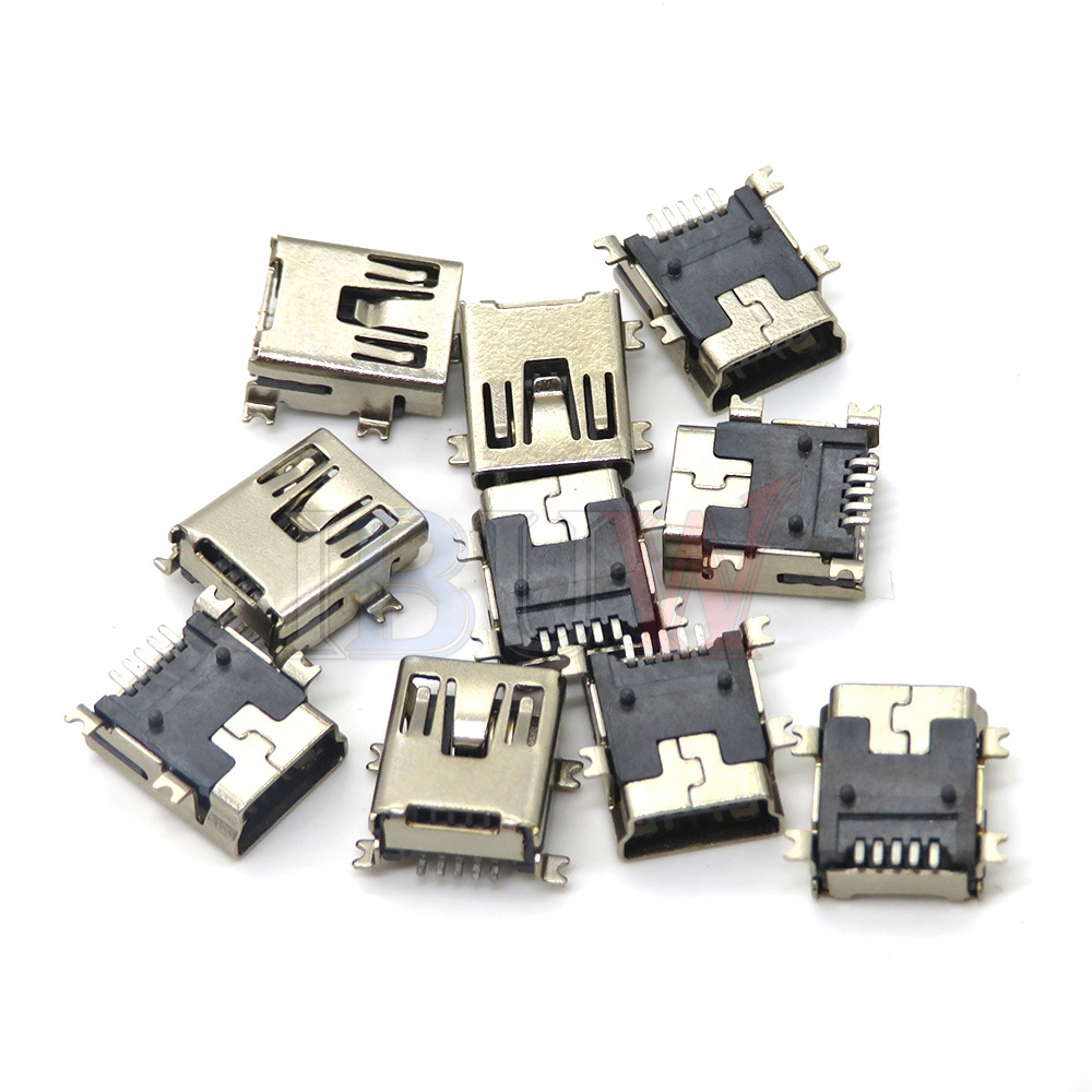 10pcs micro usb type connector female port jack tail socket plug ibuw for android phone data connector new dip smd