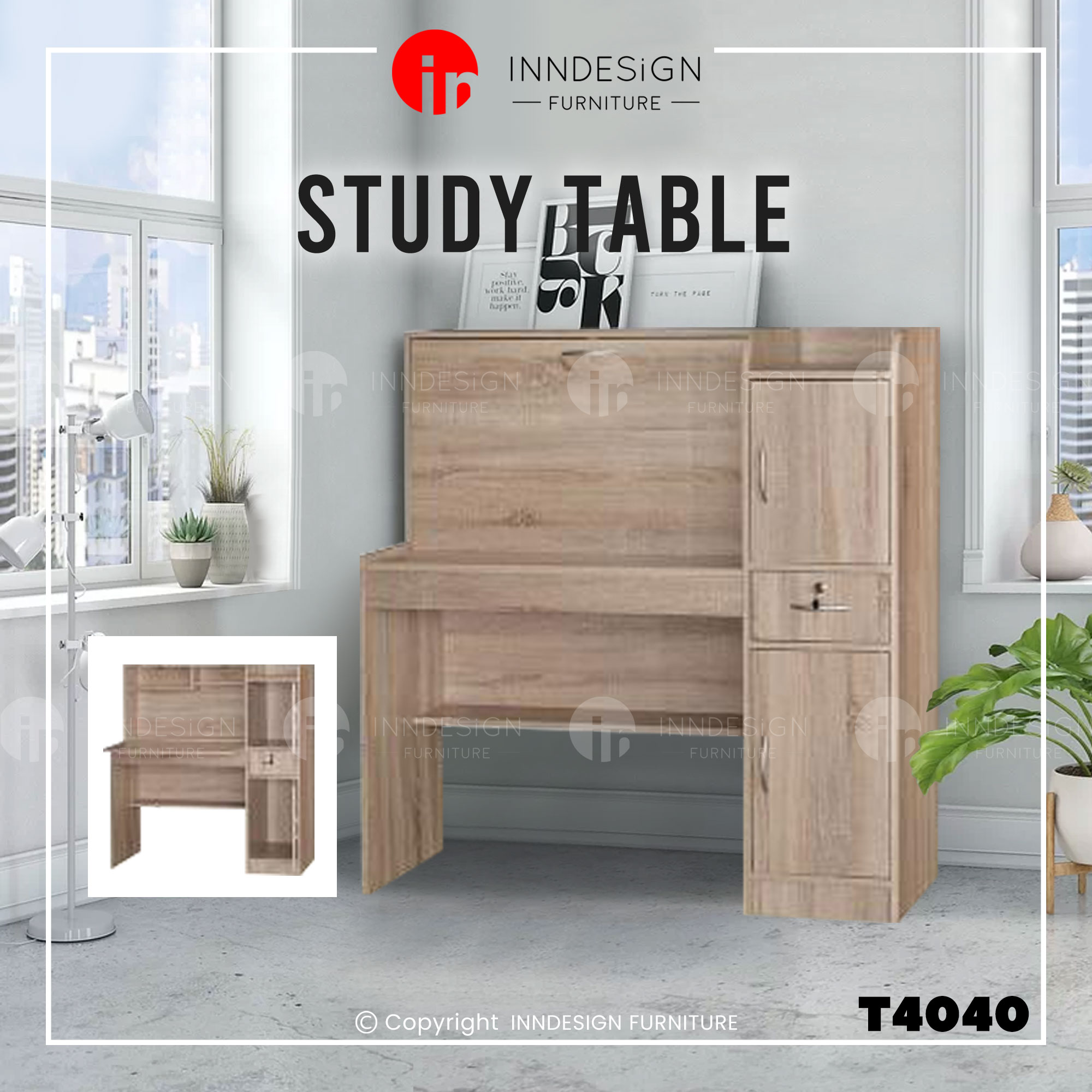 study table design with drawers