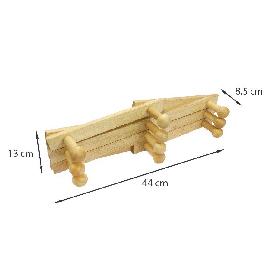 Móc Gỗ Treo Nón Mũ Quần Áo - Giá treo quần áo gắn tường bằng gỗ - Móc treo đồ gỗ GIBA
