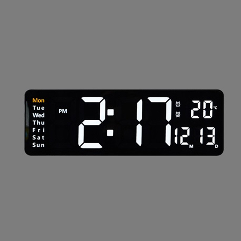16inch LED Digital Wall Clock- Alarm Clock/Temp/Date/Week/Timer Remote Adjustable for Home/Gym/Office