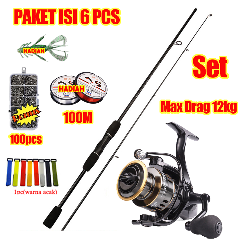 Cod Pancing Set Lengkap Kuat M M M M Joran Pancing Set Kg Reel Pancing Murah