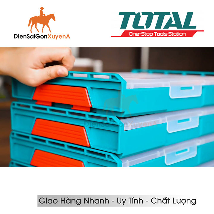 Hộp đựng dụng cụ - Hộp nhựa đựng đồ nghề TOTAL THKTV02 - Điện Sài Gòn Xuyên Á