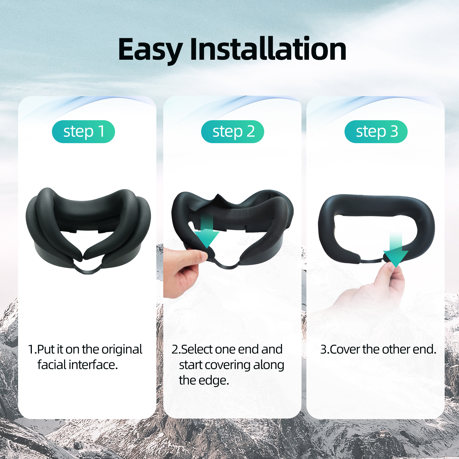 【Innovative】 Cover for 3 Headset Interface VR Accessories.