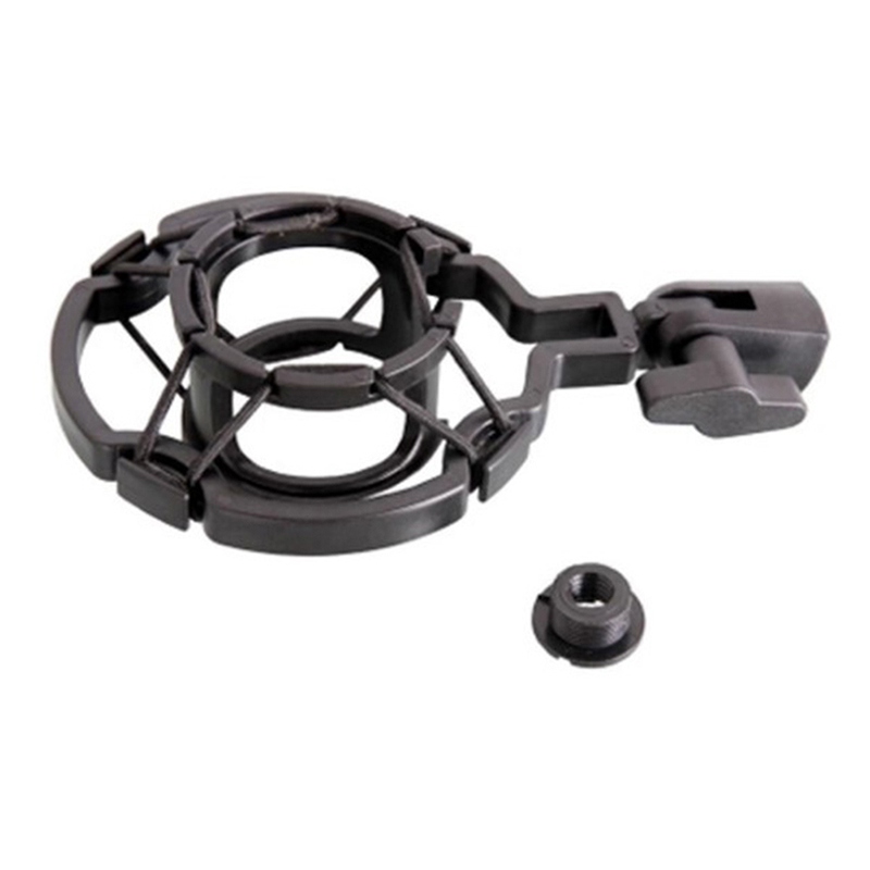 [Eqrbtl] Universal Professional Condenser Microphone Mic Shock Mount Holder Studio Recording Bracket For Large Diaphram Mic Clip Black