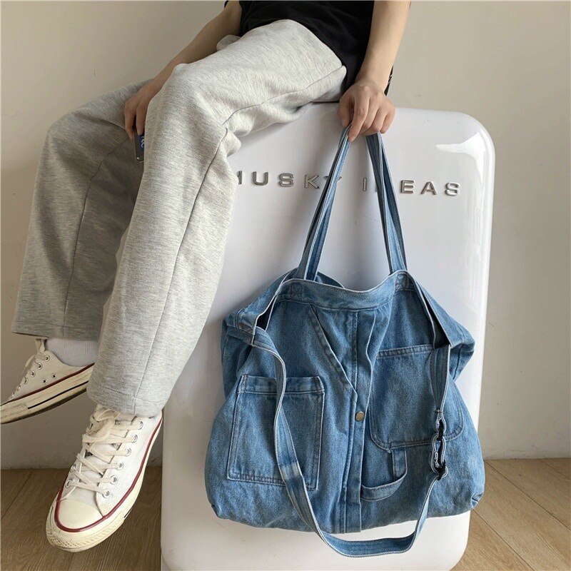 Túi Xách Vải Jeans Thời Trang Cho Nữ