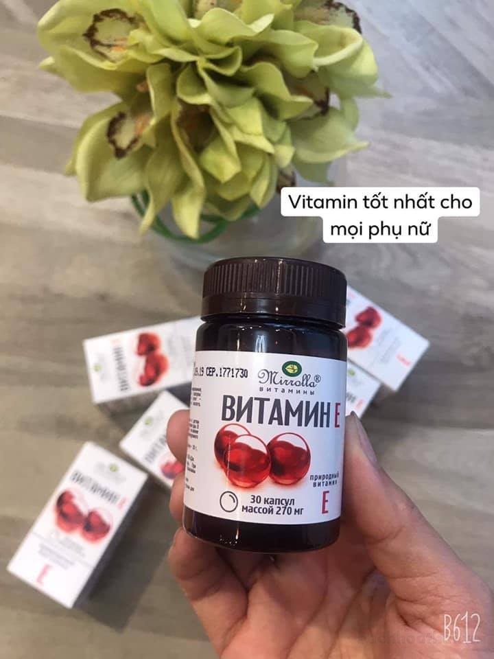Viên Vitamin E đỏ Mirrolla Nga