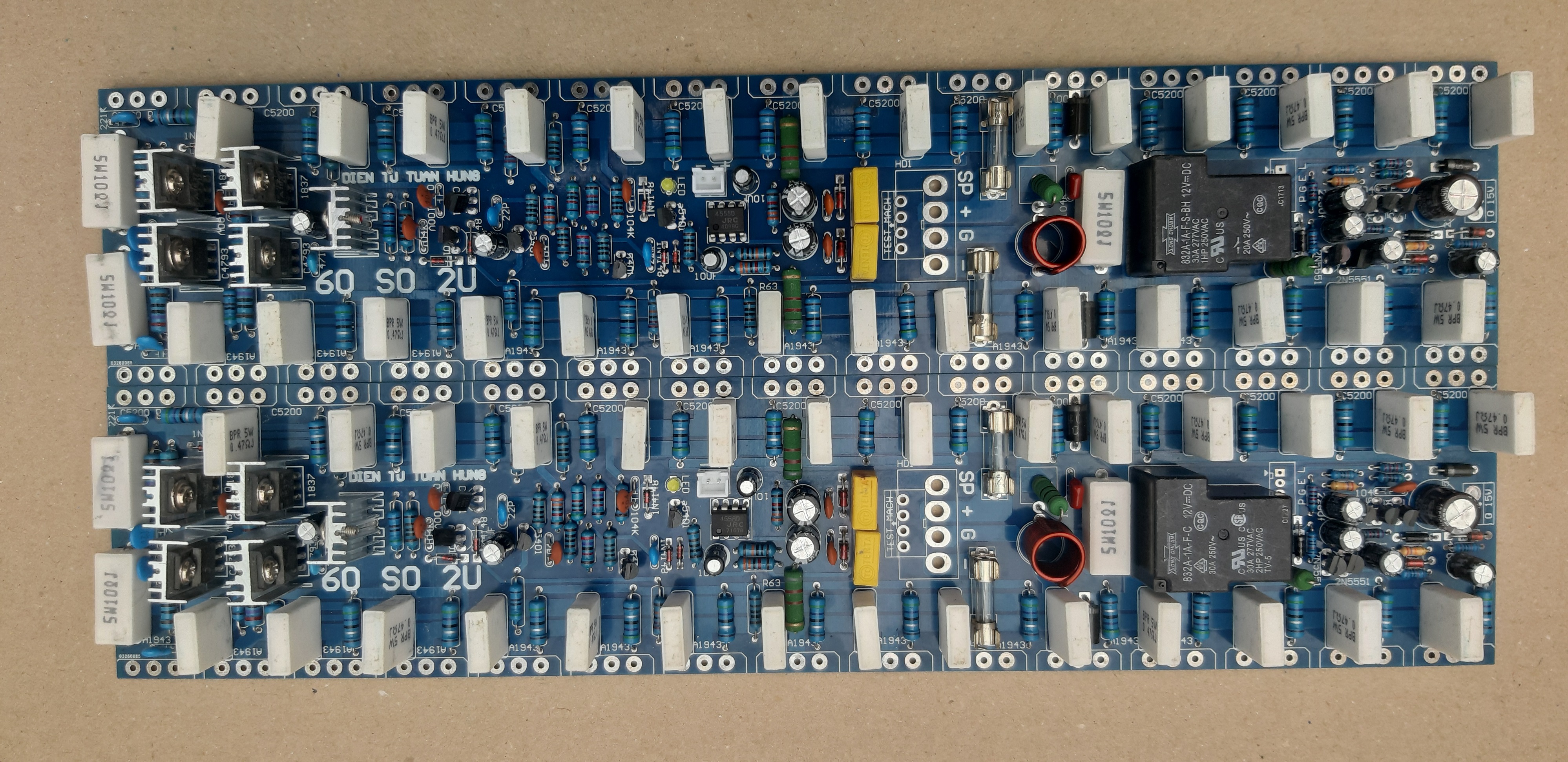 MẠCH CÔNG SUẤT 60 SÒ 2U