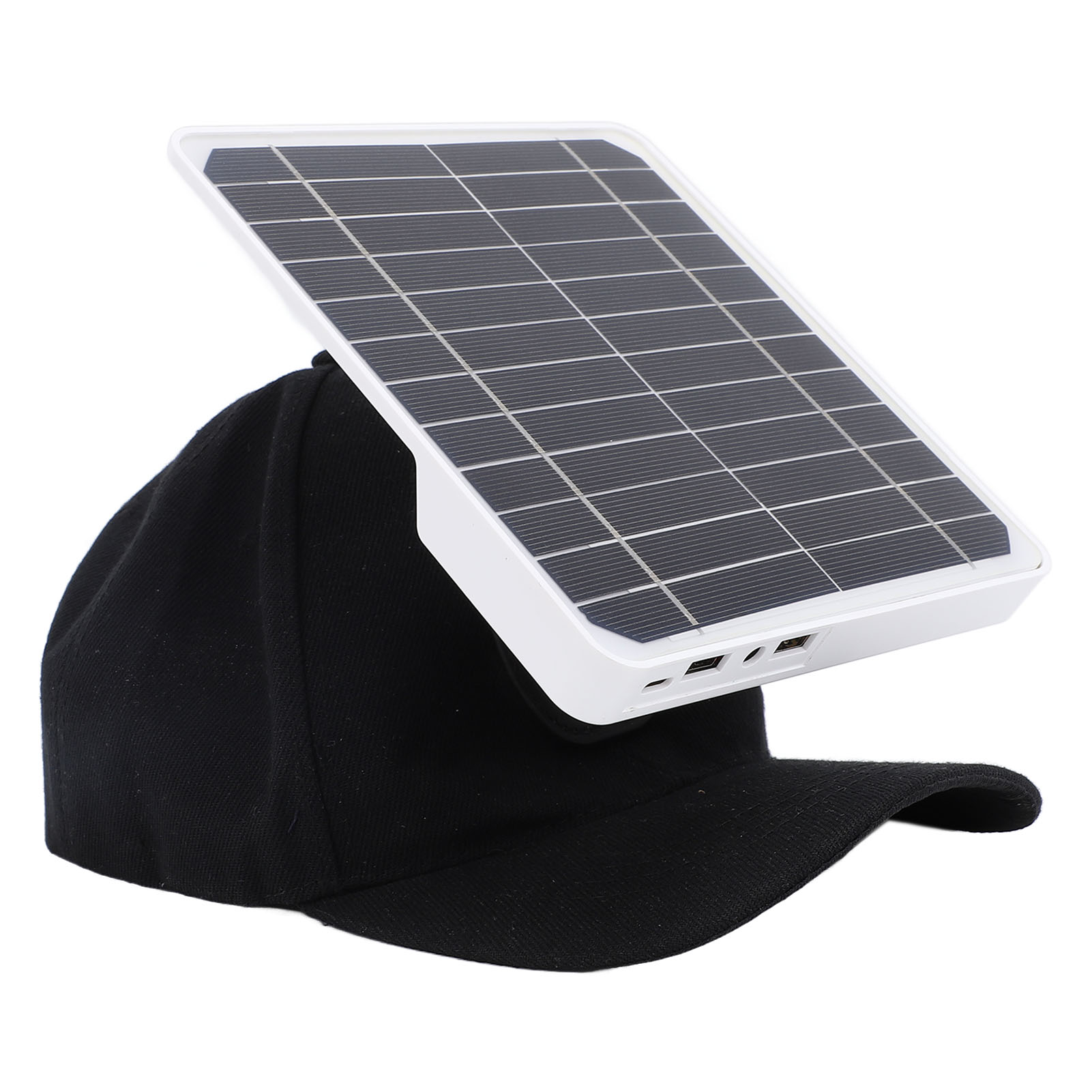 Camping%20Solar%20Charger%20Dual%20USB%20Ports%2020W%20Solar%20Panel%20with%20Hat%20for%20Fishing%20-%20Image%205