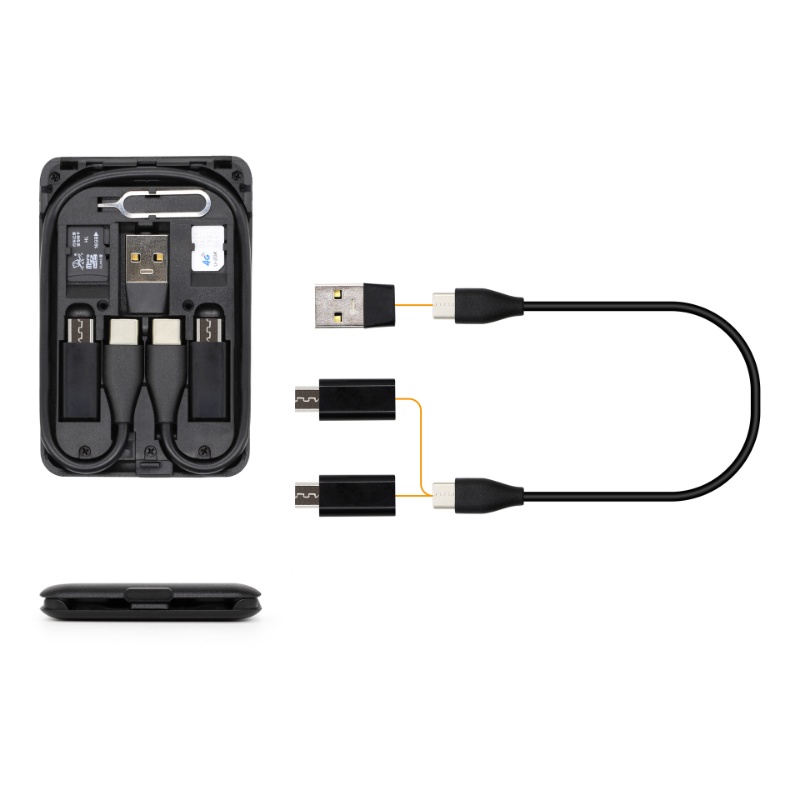 4 trong 1 USB C để USB C Cáp PD 60W dữ liệu sạc nhanh dây cho Iphone Xiaomi Loại C Micro Cáp với chủ lưu trữ hộp