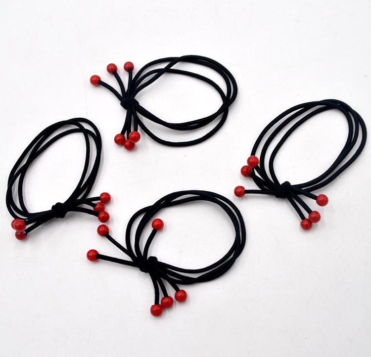 Sét 10 dây buộc tóc hạt nhỏ cherry siêu xinh