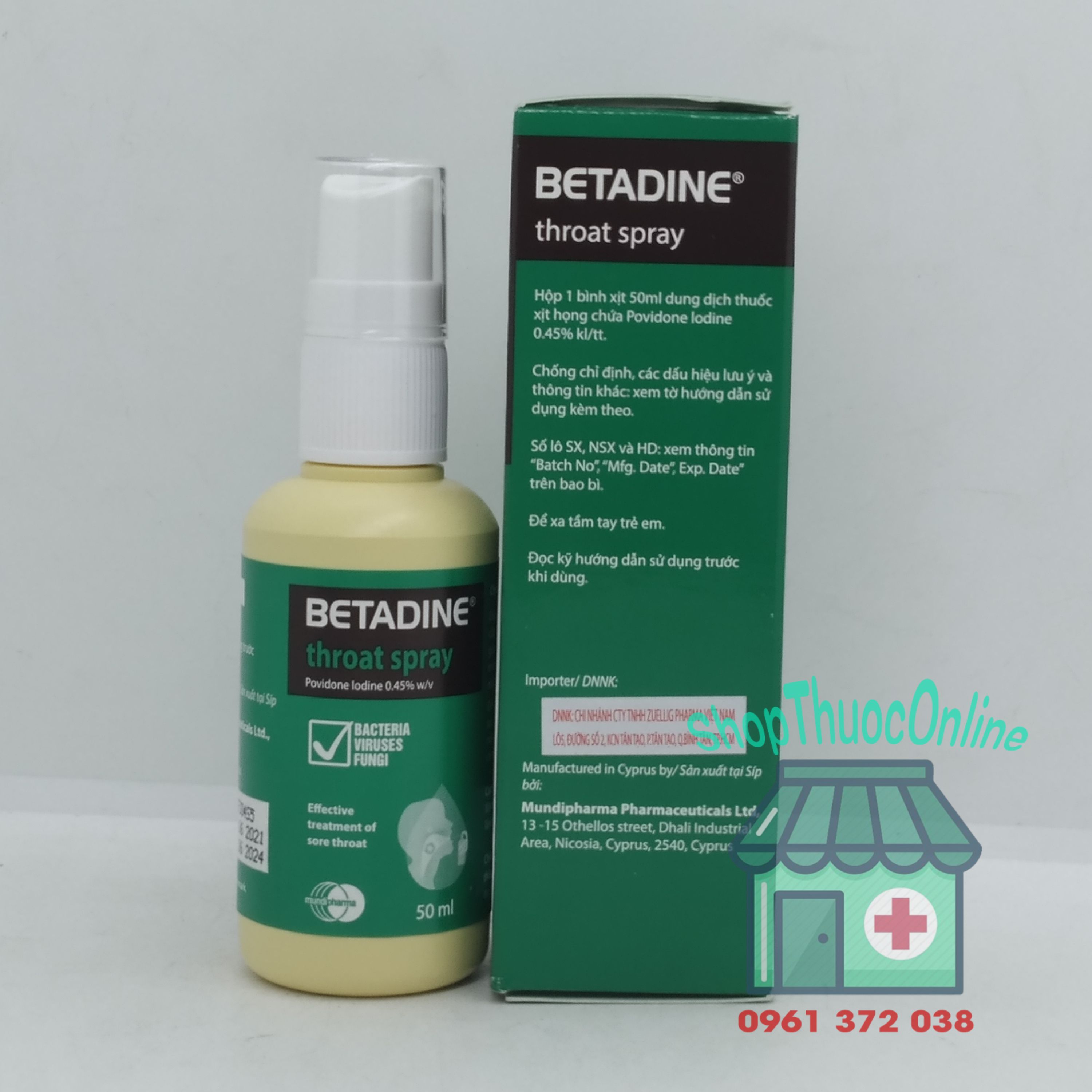 BETADINE chai xịt/súc họng