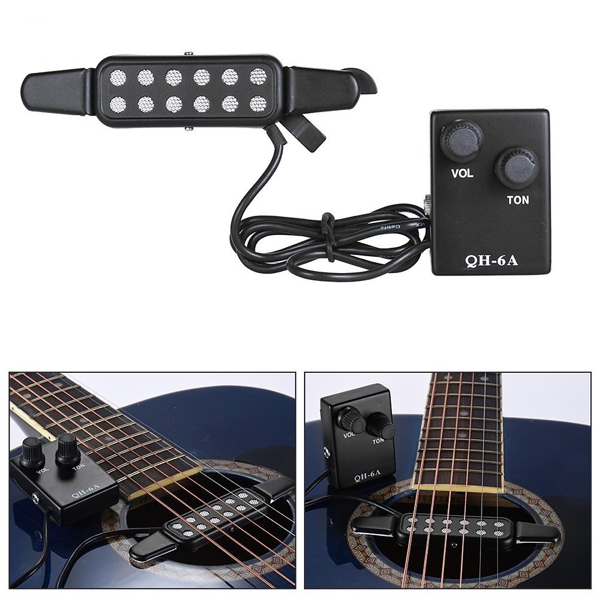 Pickup Đàn Acoustic Guitar QH-6A Cao Cấp