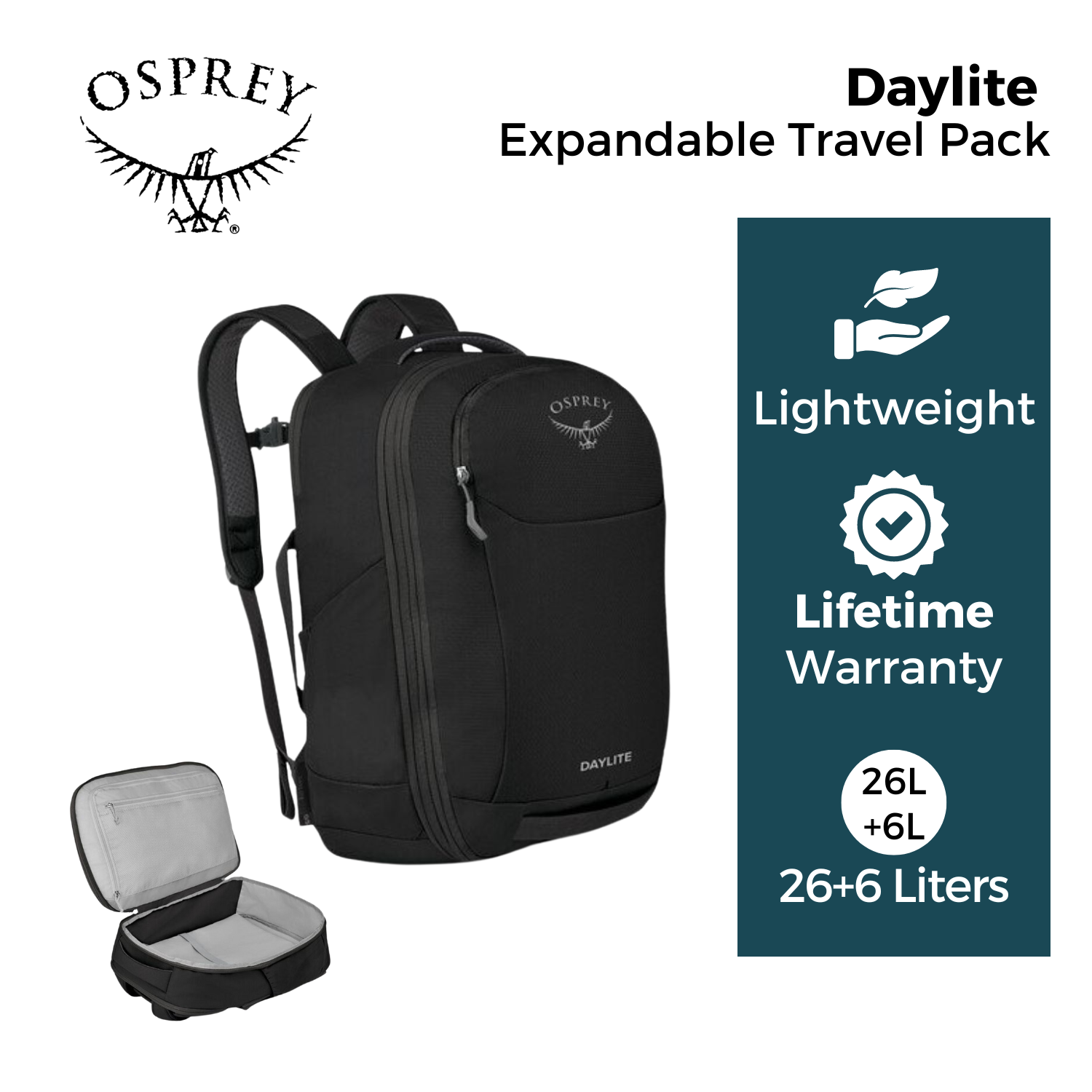 Osprey Daylite Expandable Travel Pack 26+6 • Price »
