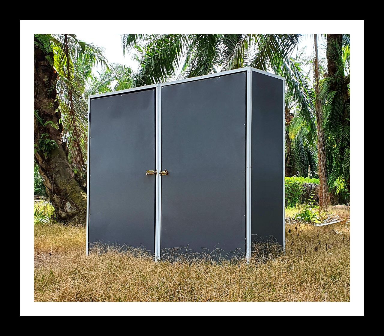 OUTDOOR STEEL STORAGE GARDEN STORAGE WATER PROOF DURABLE MULTIPURPOSE