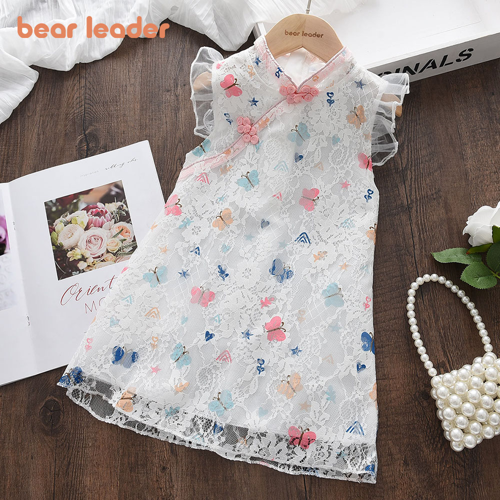 Bear leader váy qipao bé gái sườn xám phong cách trung quốc cho trẻ em - ảnh sản phẩm 3