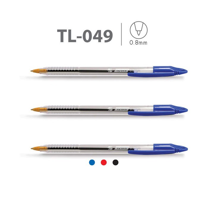 Bút Bi Thiên Long TL-049 Ngòi 0.8mm Dạng Nắp Đậy