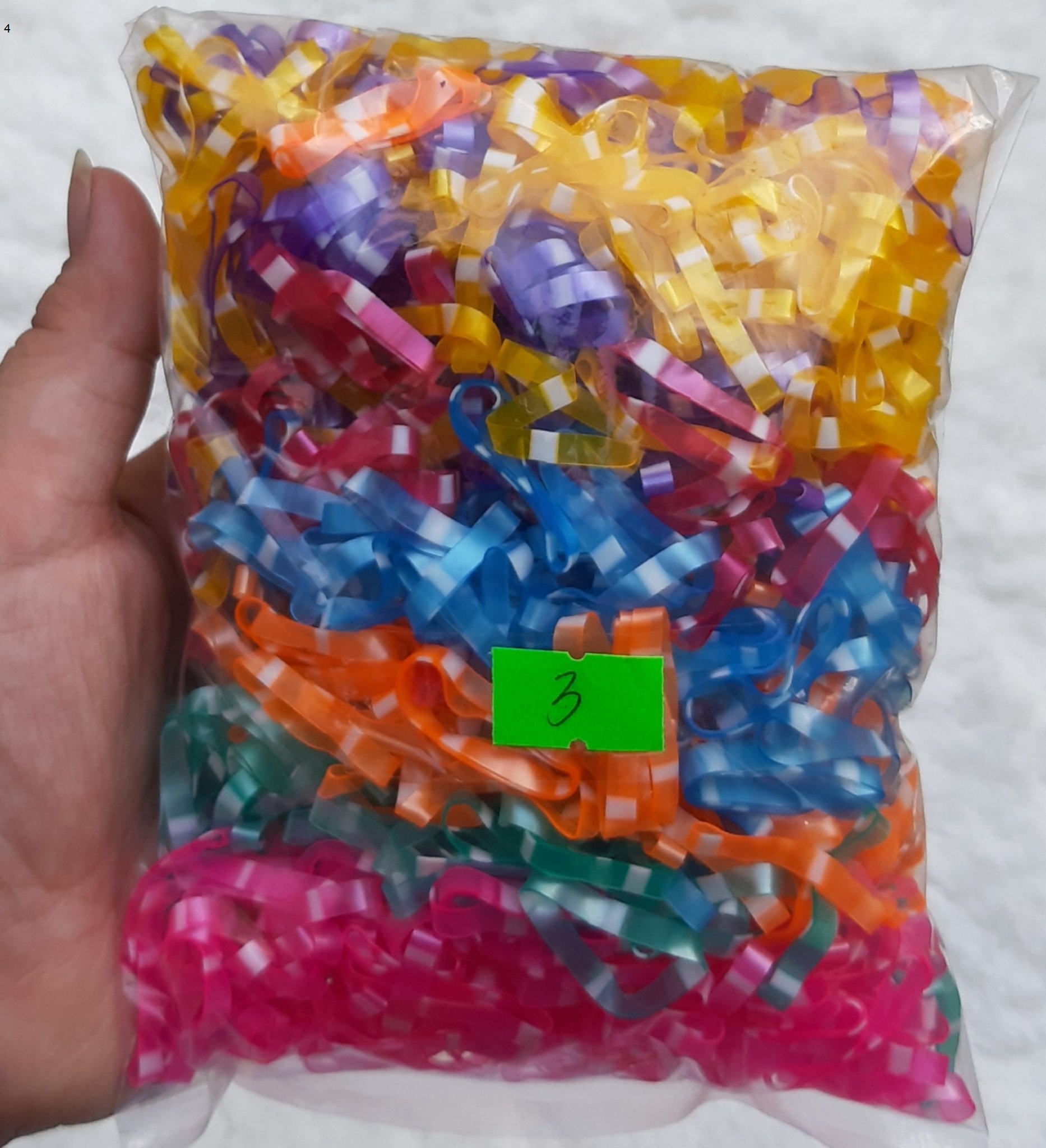 Túi 50g thun (chun) cột tóc Nhiều Màu Size Trung ( số 03)