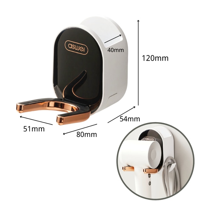 Wall Mounted Hair Dryer Holder - Blow Dryer Holder For Dyson Supersonic Hair Dryer Stand Organizer Bathroom Storage Rack