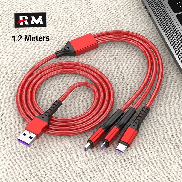 Dây Cáp Sạc Nhanh 5a micro usb / type-c 3 Trong 1 Cho android 13 12pro
