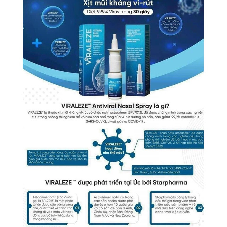 [Giao hỏa tốc HCM] - Xịt mũi Viraleze
