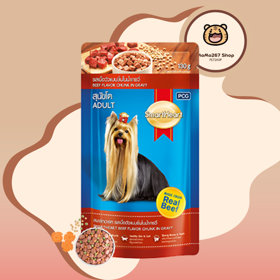 Pate SmartHeart cho chó mọi lứa tuổi gói 130g
