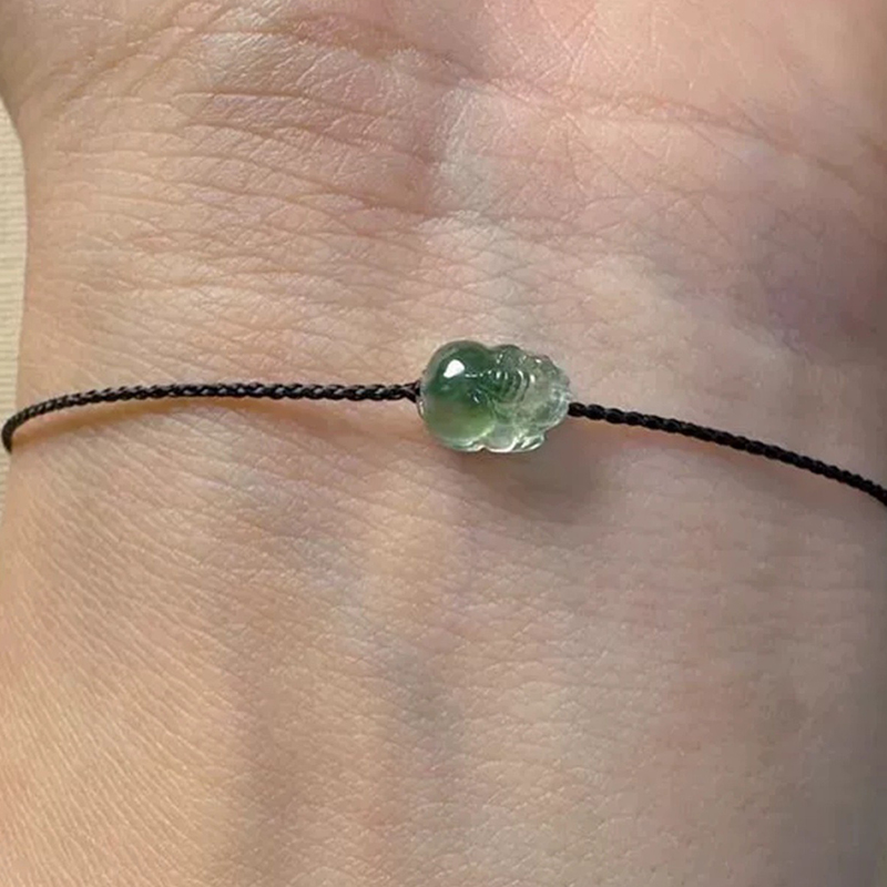 Jade Pixiu Bracelet Braided Bracelet For Women Men Wealth Good