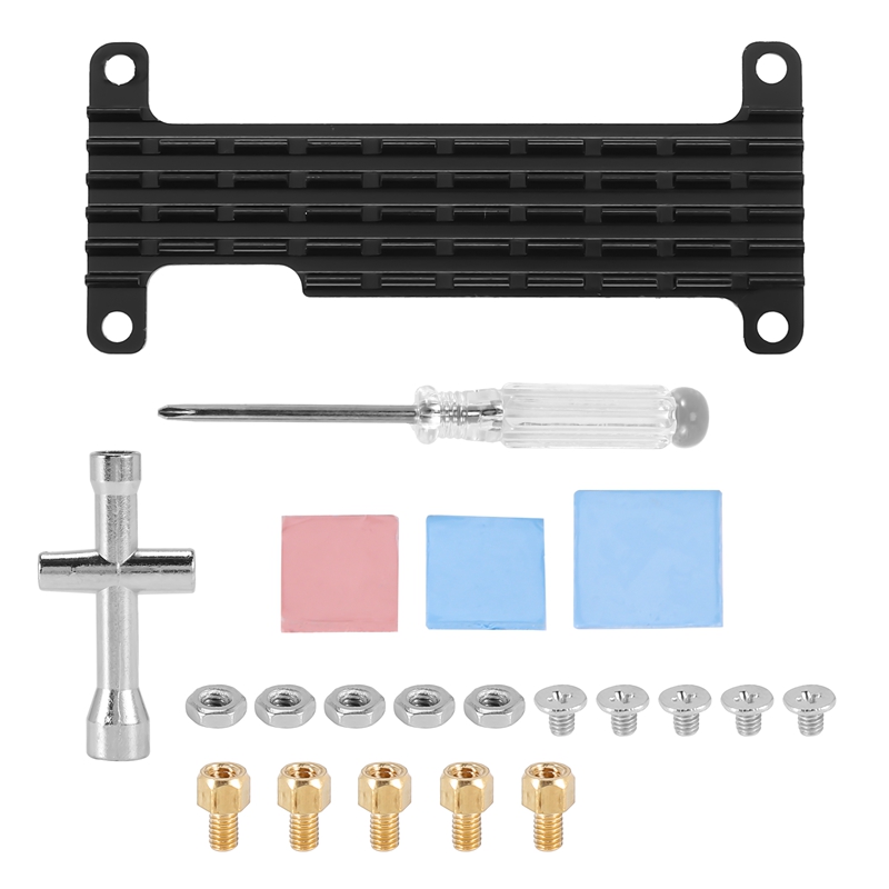For Raspberry Pi Zero 2 W /Zero Aluminum Heatsink Kit with Thermal Pad for Raspberry Pi Zero W