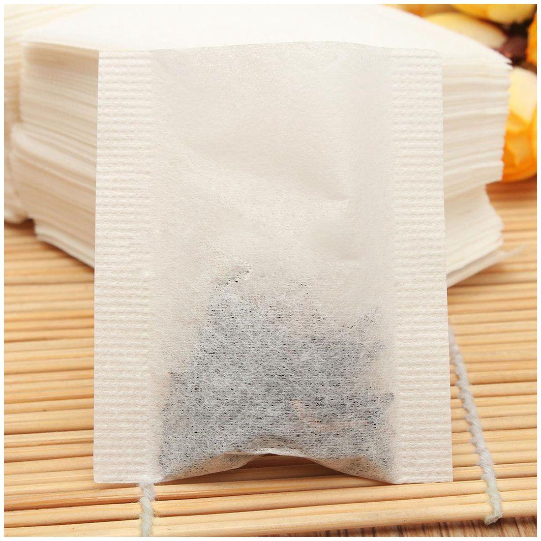 500pcs non-woven Empty Teabags String Heat Seal Filter Paper Herb Loose Tea Bag