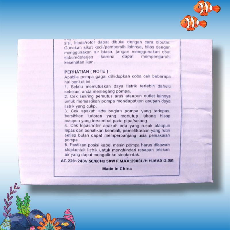 RECENT AA 3900 Pompa kolam aquarium SUBMERSIBLE PUMP