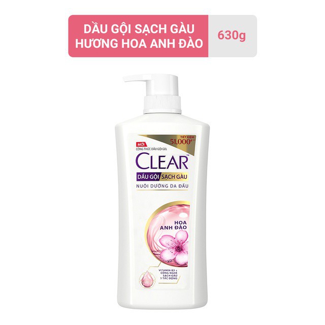 Dầu gội Clear hoa anh đào mới 630G