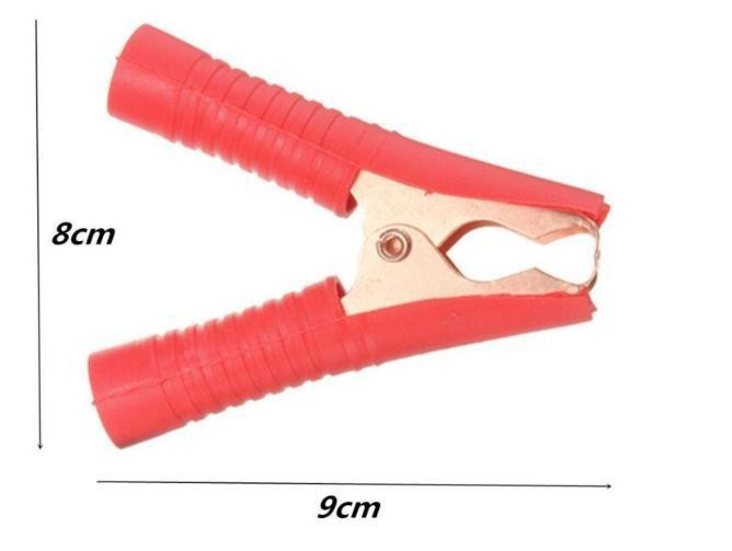 Bộ Đầu Kẹp Cá Sấu - Kẹp acquy 100A (1 Đen + 1 Đỏ)