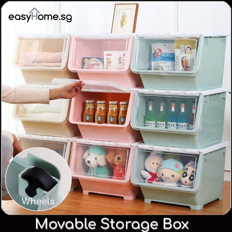 Movable Storage Box - Kitchen Bathroom Bedroom Organizer Cabinet Clothes Rack