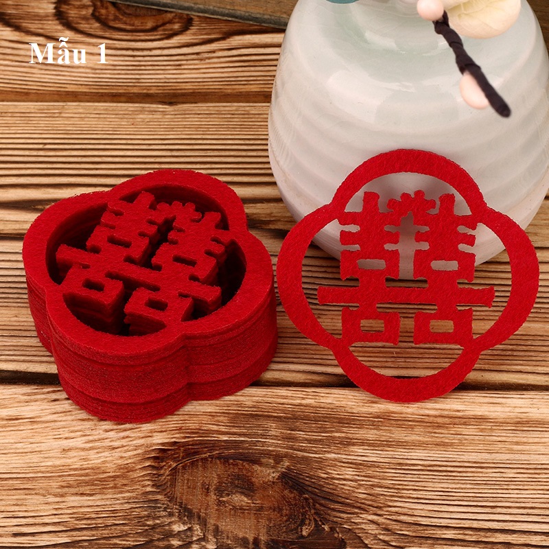 Bịch 30 chữ Hỷ mini trang trí tiệc cưới