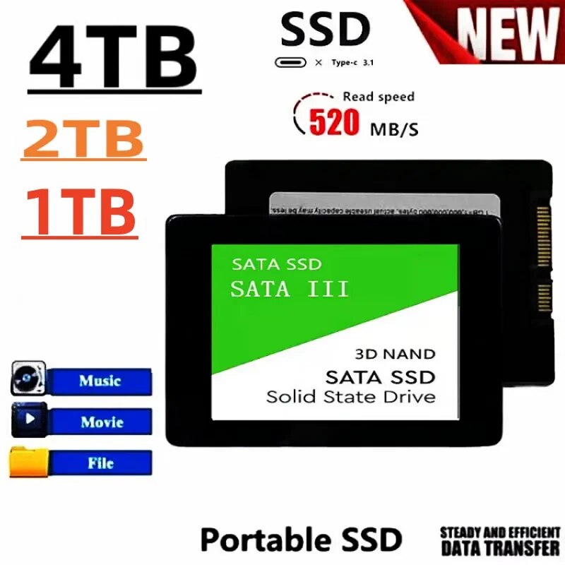 【TheToolDepot】 Solid State Hard Drive SATA3 4TB High Speed 560MB/S 2.5 Inch 2TB Internal SSD For Laptop Giá 606,870 Đồng*Miễn phí vận chuyển