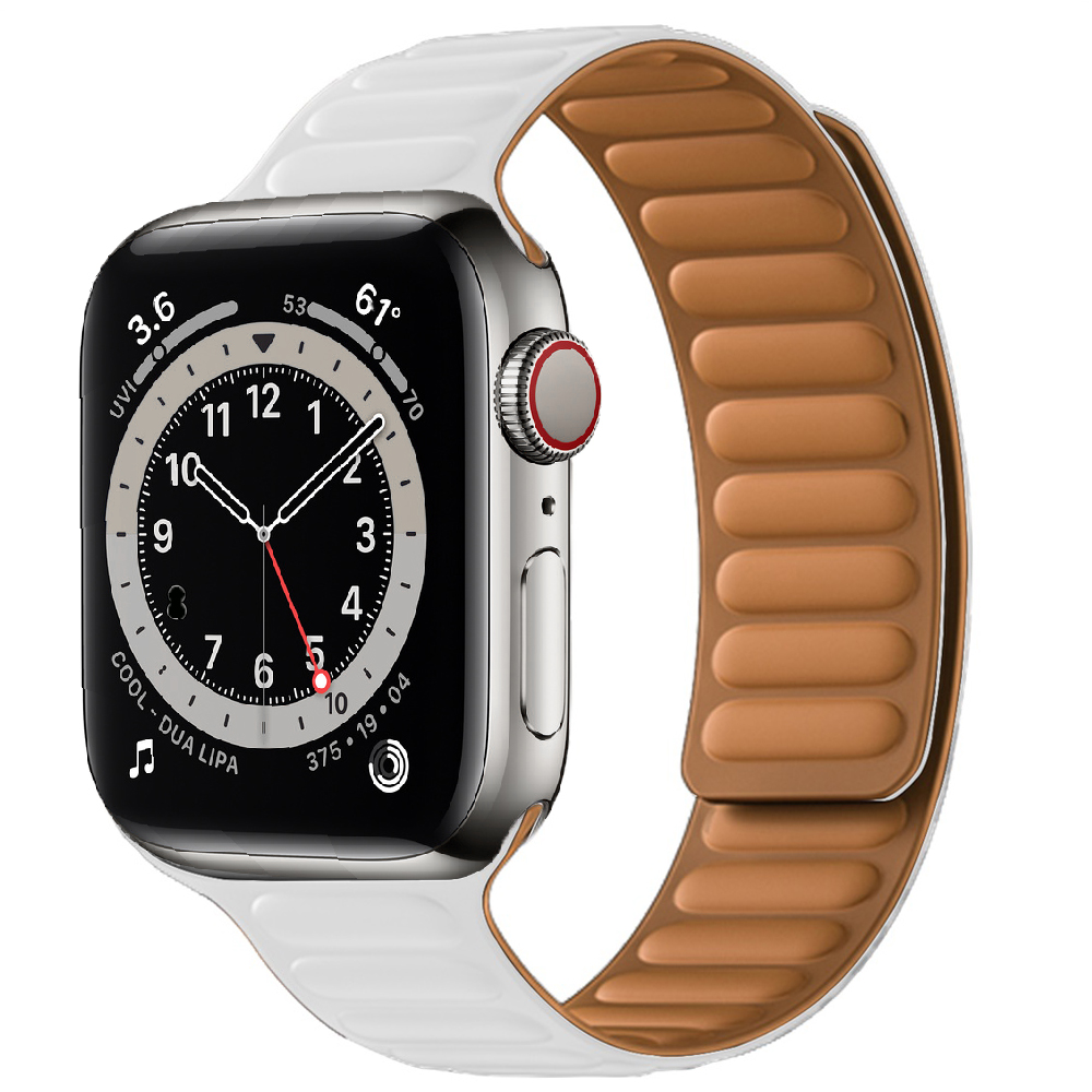 Silicone link loop Magnetic strap for Apple watch Ultra 2 49mm band 44mm 40mm 41mm 45mm bracelet Apple Watch series 9 8 7 6 SE 5 4 3 42mm 38mm