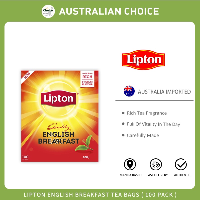 Lipton English Breakfast 100 Tea Bags Australia Imported Lazada PH