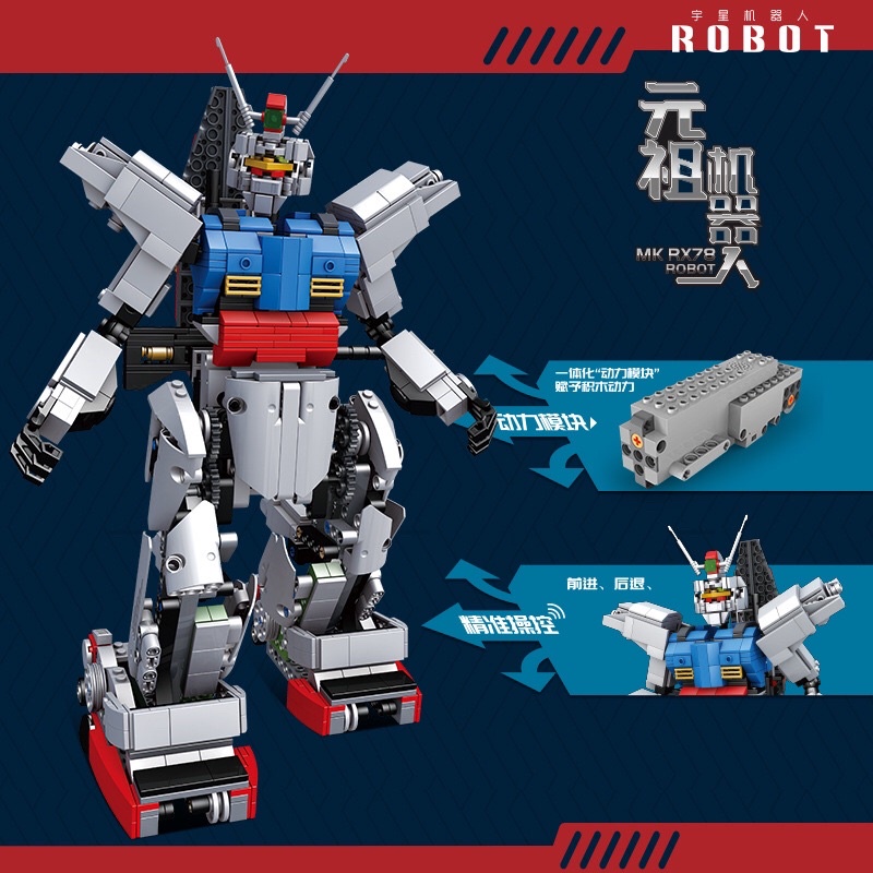 Đồ chơi le,go Mould King 15024 ( Xếp Hình Robot Gundam Có Điều Khiển 986 Mảnh )