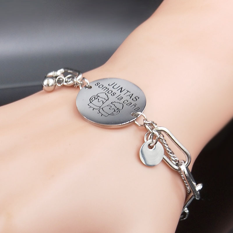 juntas%20aomos%20la%20cana%20Stainless%20Steel%20Bracelet%20Charm%20Best%20Friend%20Silver%20Bracelet%20Jewelry%20pulseira%20B1827S01%20-%20Image%203