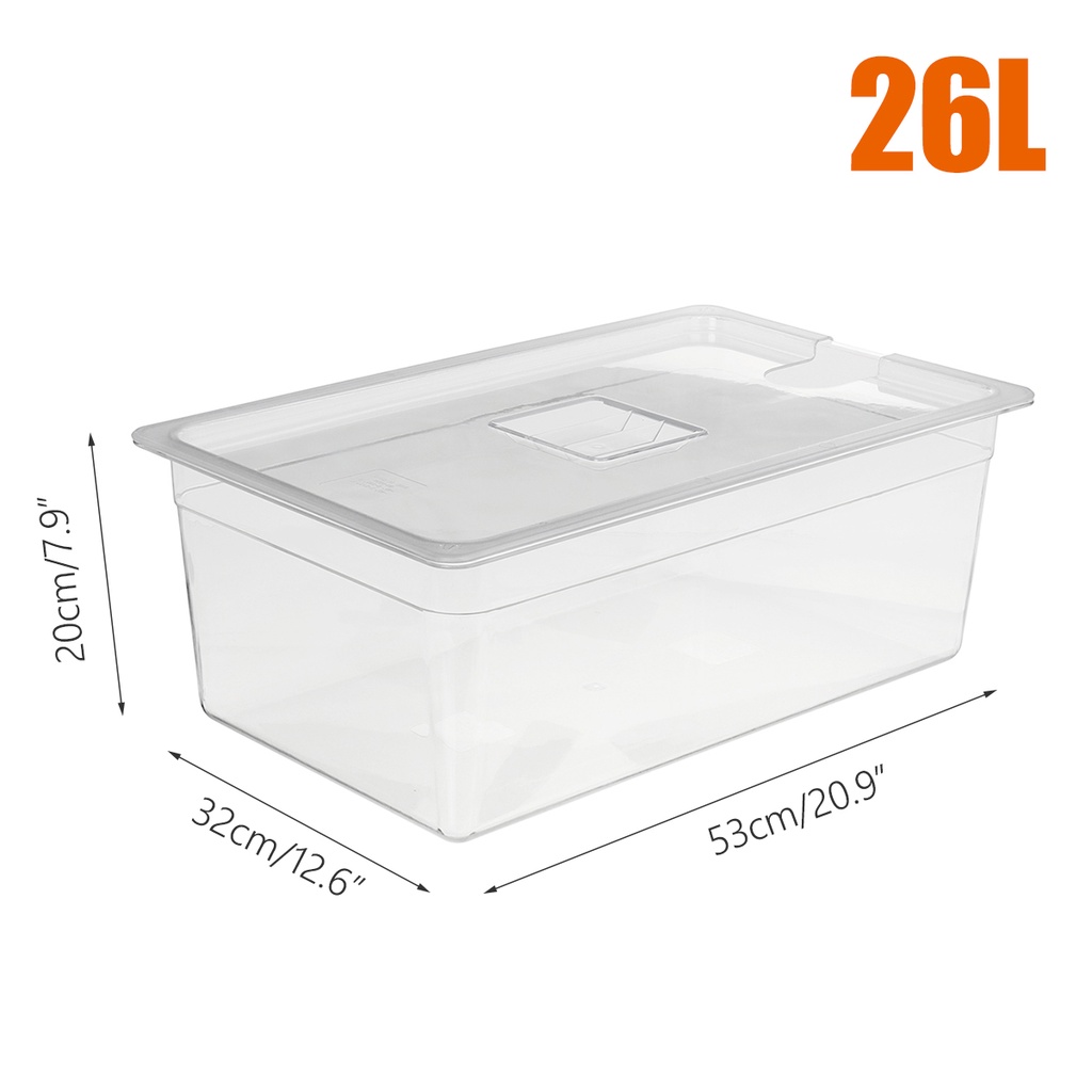 11L Sous Vide Container with Lid 11 Liter Water Tank Bath for ...