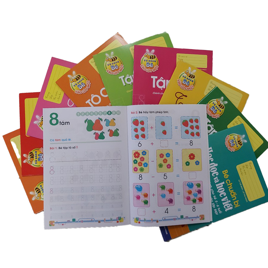 Sách: Combo Chuẩn Bị Cho Bé Vào Lớp Một (Túi 10 Cuốn)