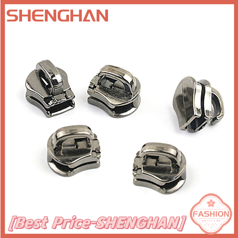 Shenghan 10pcs 5# metal zipper head pull slider zip lock bag luggage garment diy repair kit hardware accessories