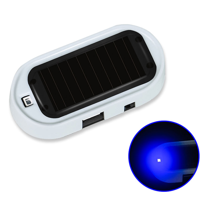 Solar Powered LED Car Imitation Antitheft Light Automatic Strobe Light
