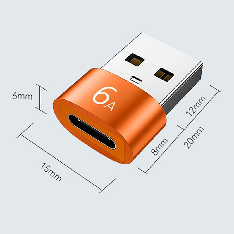 TOOL IMPROVER 6A OTG USB Type C Female To USB A Male Adapter Converter Charging PD Data Cable Adapter Audio Converter USBC OTG Cable Connector Adaptor