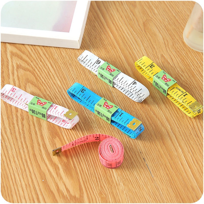 Thước Dây Mềm 1.5M, Thước Đo Eo Bụng Chiều Cao May Đồ Tiện Lợi