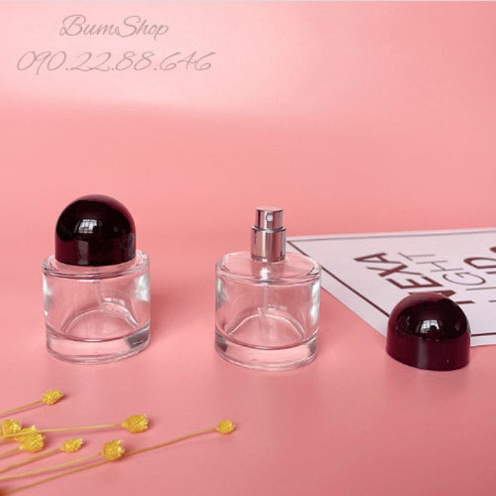 Chai chiết nước hoa 30ml trụ tròn đen cá tính