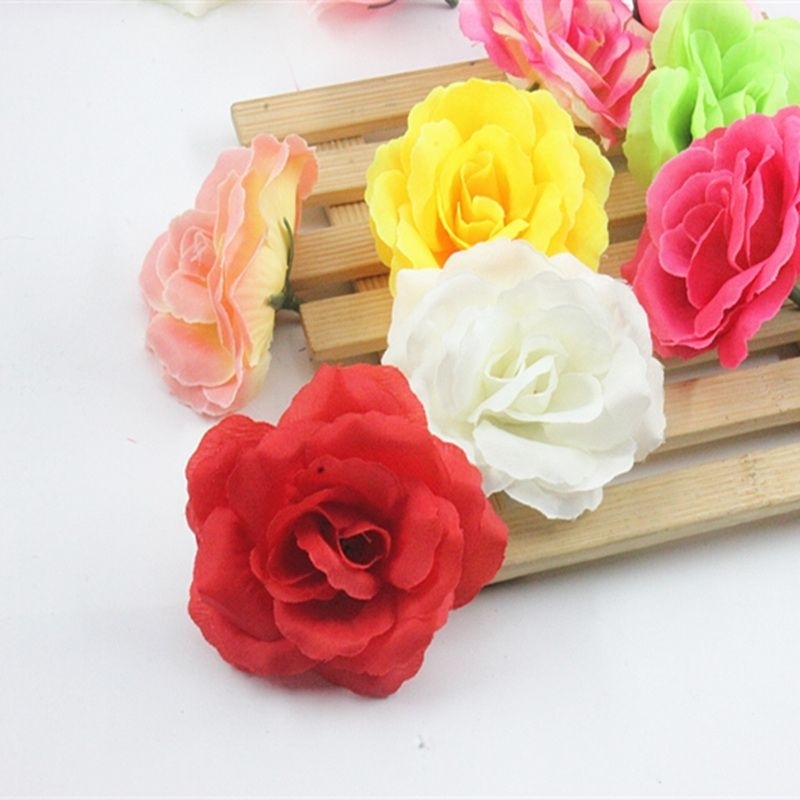 (Hoa lụa) Combo 10 bông hồng lụa trang trí.