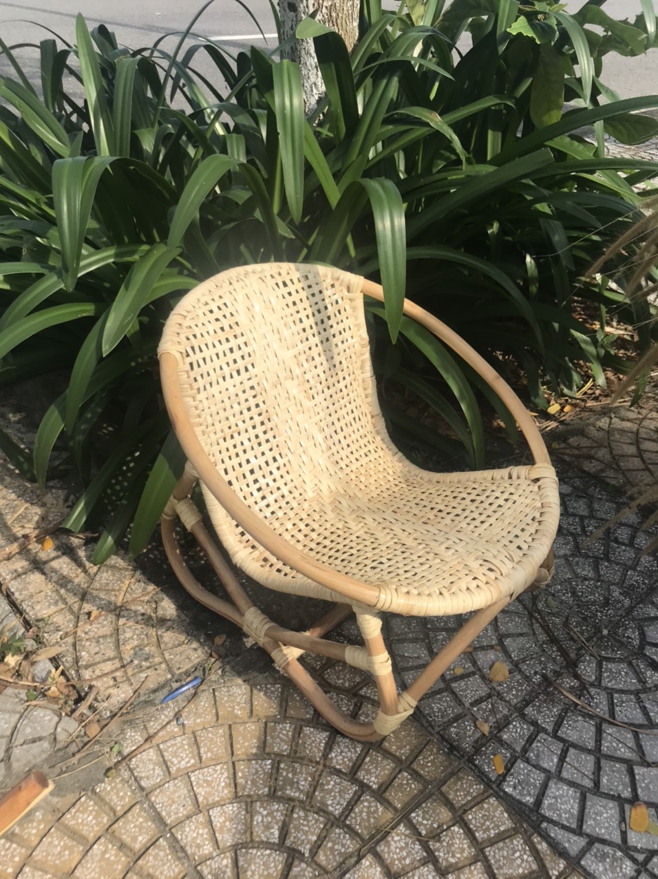 Rattan kids chair for relaxing time