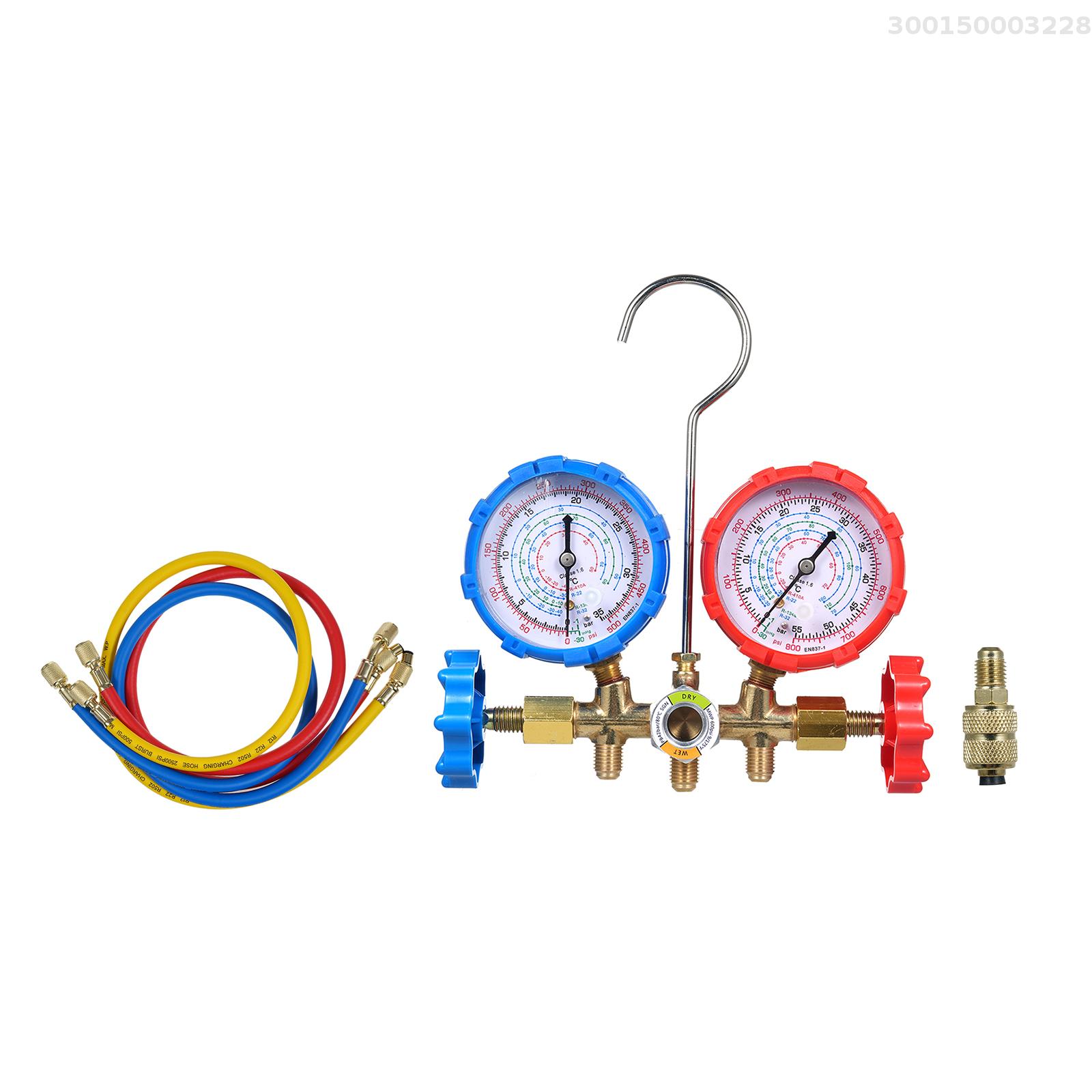 AC Gauges, AC Manifold Gauge Set for R134a R32 R22 R410A, 3 Way